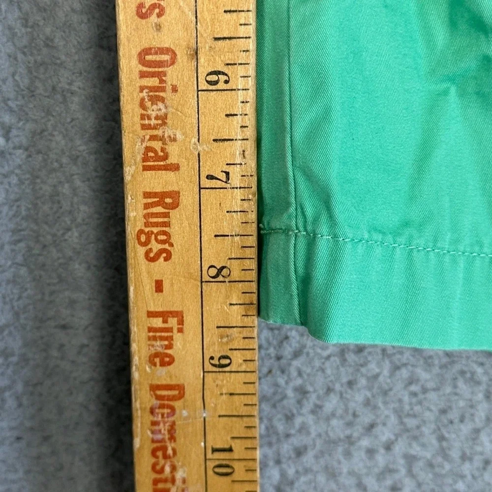 Vineyard Vines Club Shorts Mens 32 Green Khakis Twill Chino Golf Flat Front Logo
